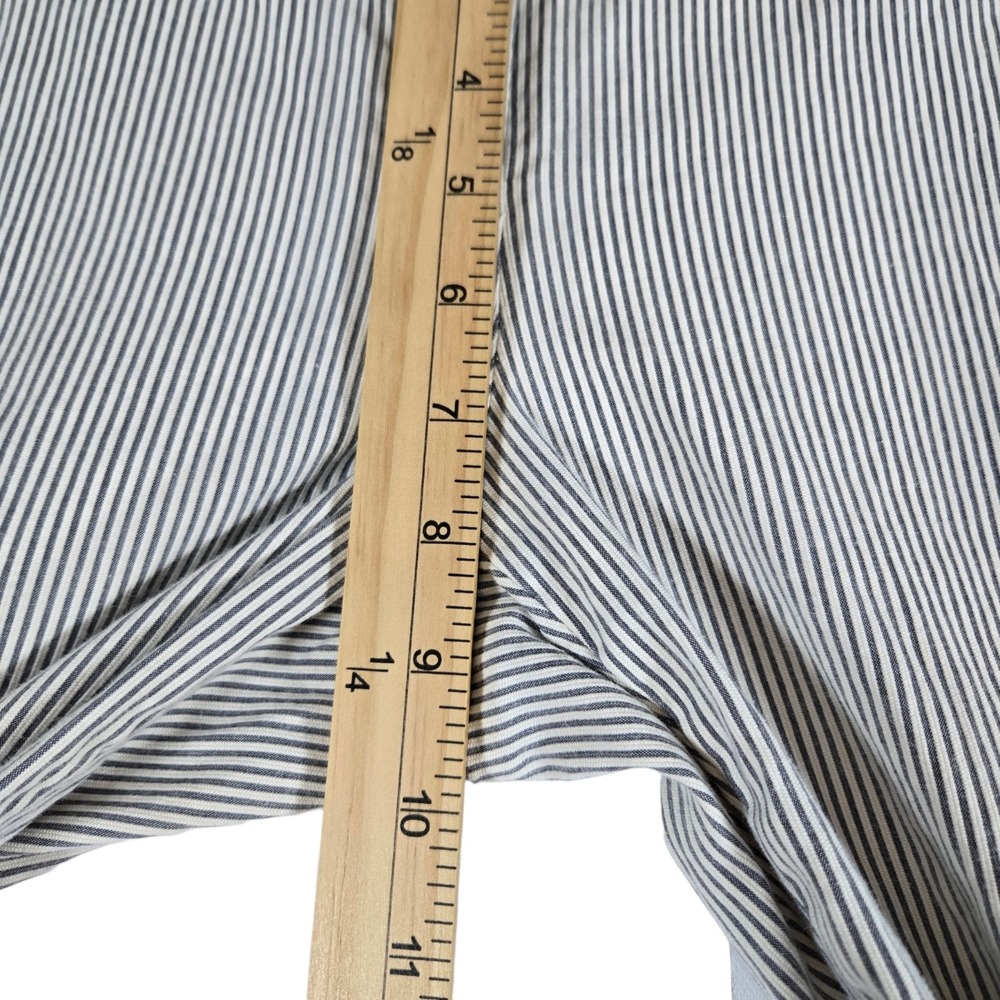 The Limited Drew Fit Pants Womens 6 Gray Striped Seersucker Bootcut Low Rise - Picture 6 of 9